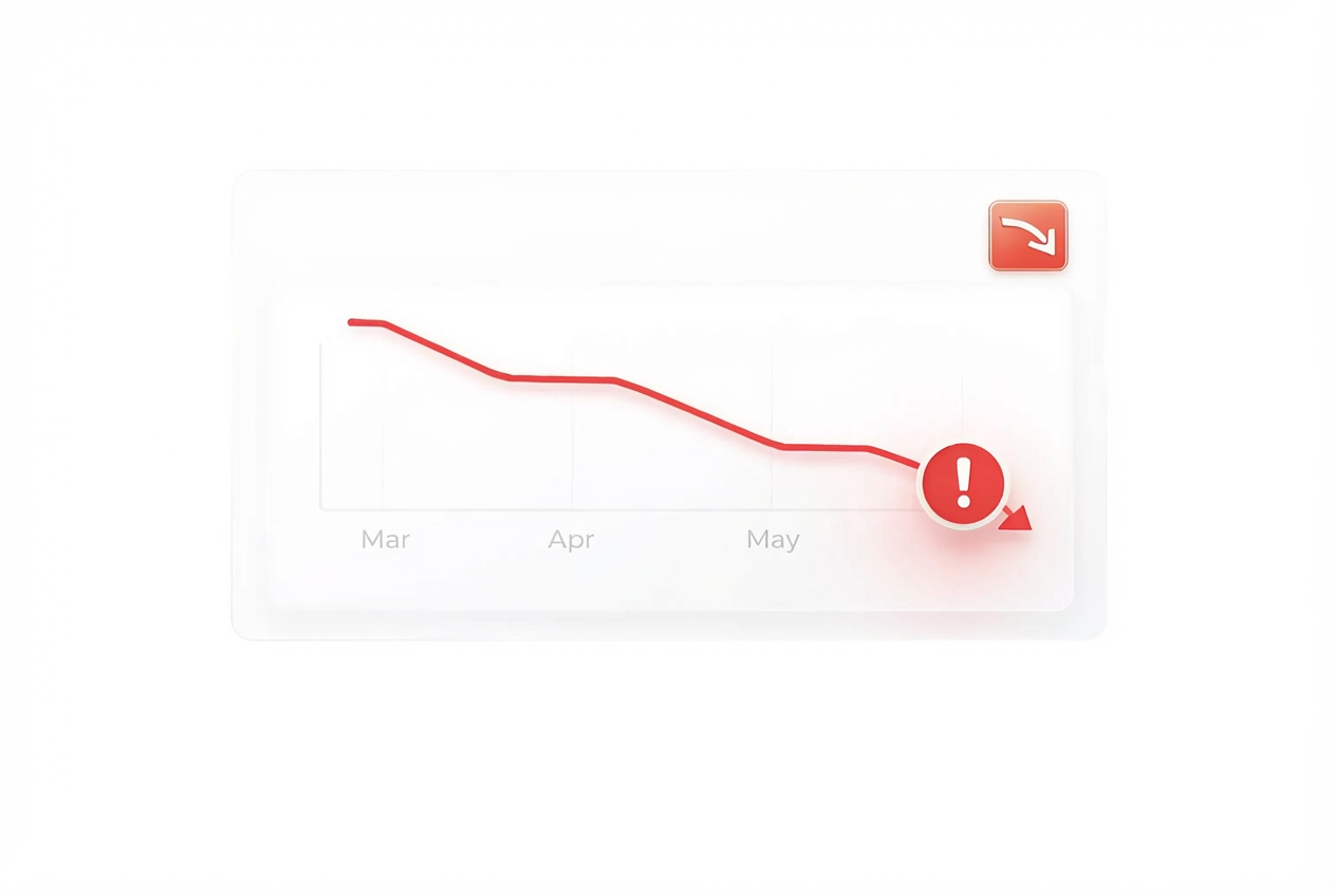 Declining leads chart